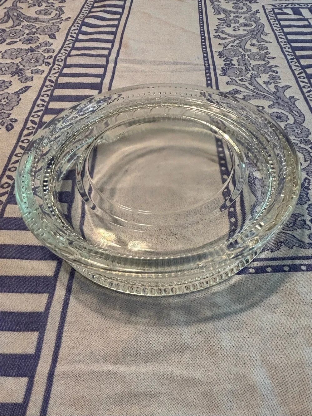 Vintage 1990s PartyLite Rondelle Clear Glass Candle Holder Retired Discontinued